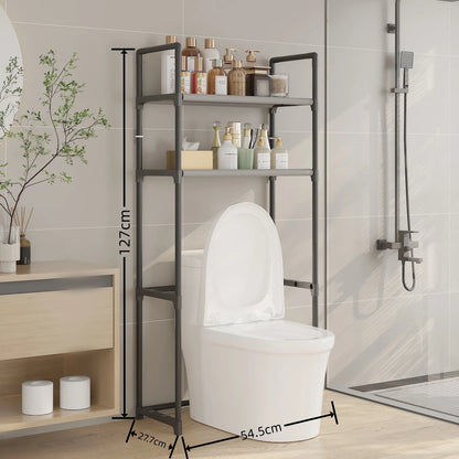 Badezimmer-Aufbewahrungsregal, Waschmaschinenständer aus Kunststoff, wasserdichtes, bodenstehendes Badezimmer für den Haushalt ohne Bohren