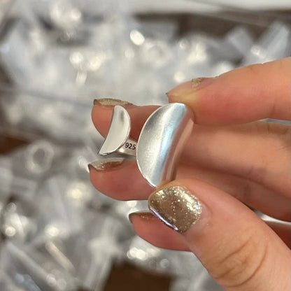 VENTFILLE 925 Sterling Silver Irregular Design Wave Golden Stackable Finger Rings Trendy Adjustable For Women Gifts Dropshipping