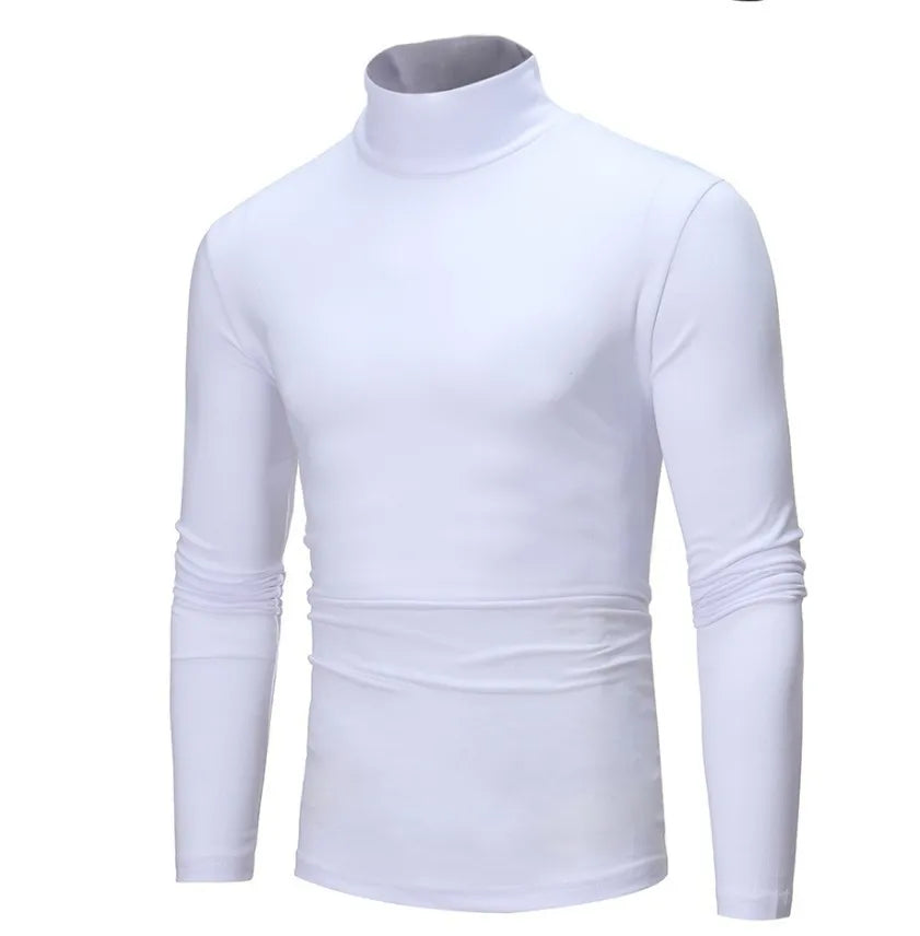 2025 New Man Thermal Turtleneck Casual Sleepwear Shirt S-2XL Sleeve Long Slim Coat 5colors Basic Sweater Bottom Winter.