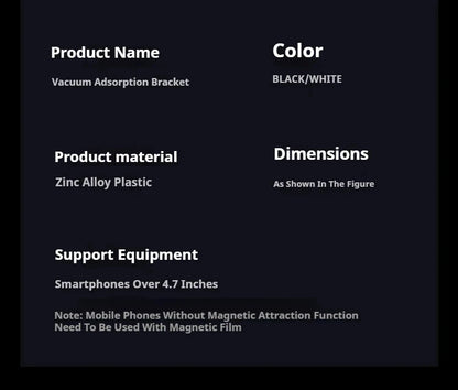 Xiaomi Magsafe Car Phone Holder Suction Cup Vacuum Magnetic Phone Stand 360° rotatable and Foldable Suction Cup Phone Holder