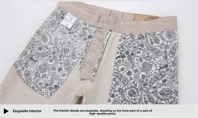 Summer Thin Men's Casual Pants Straight-Leg Loose-Fit Linen Trousers Youth Men's Pants Direct From Manufacturer Wholesale