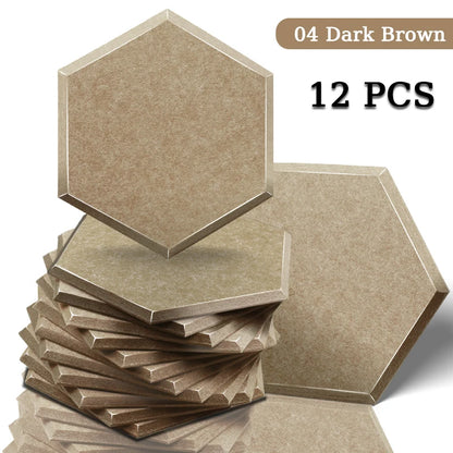 TOUO Acoustic Panel Sound Proof Decorative Wall Panels 12 PCS Acoustic Insulator High Density Noise Absorbing Isolator