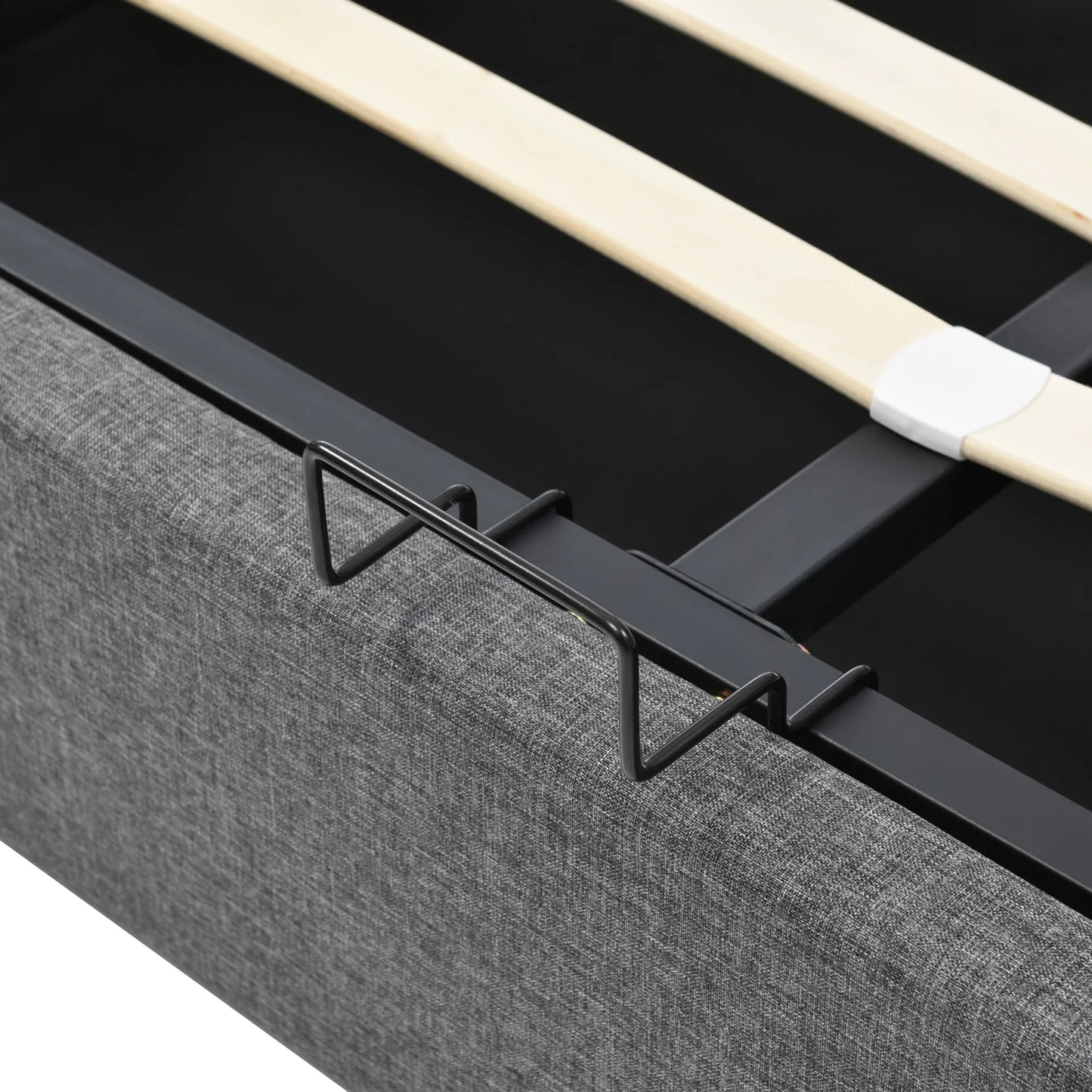 KOMHTOM Polsterbett Doppelbett, Verstellbare Kopfstützen, Stauraumbett, ohne Matratze