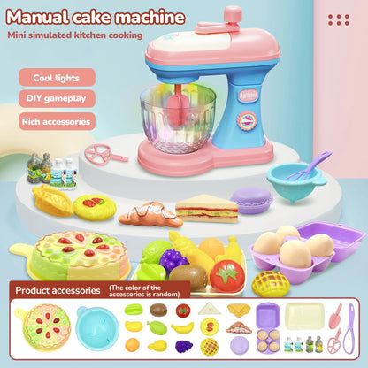 Simulated Kitchen Toy Play Set Miniature Food Pretend Play House Appliance Laundry Cookware Children Role-Playing Toys Girl Game