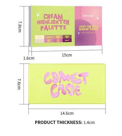 Curve Case Cream Eyebrow Cream Blush Highlighter Palette Matte Shimmer Finishes Shadow Tones Long-Lasting Cosmetics.