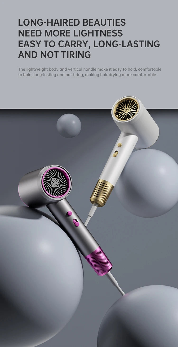 The Latest High-Speed Hair Dryer, High-Power Blue Light Ion Home Hair Salon Hair Dryer, Household Appliance US UK.EU.AU Plug-In