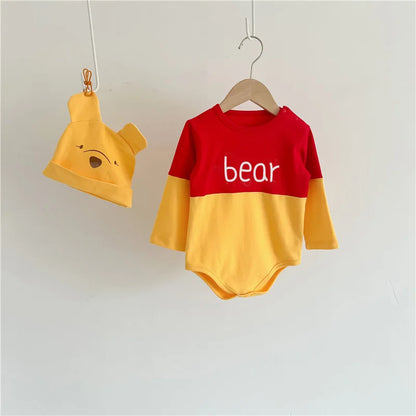 Winnie The Pooh Bär Baby Body Neugeborenen Langarm Strampler Kleinkind Jungen Mädchen Overall Kleidung K3529.