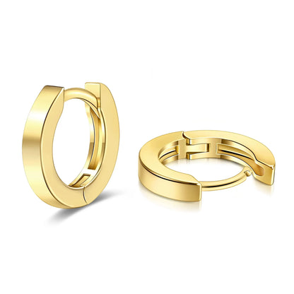 Shevalues Hoop Earrings for Women 14K Gold Plated Jewelry Set for Men New Luxury Piercing Ear Rings Hypoallergenic Earrings