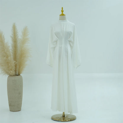 Ramadan Linen Abaya Dubai Turkey Islam Muslim Modest Dress Kaftan Prayer Clothes For Women Kebaya Robe Arabe Femme Musulmane