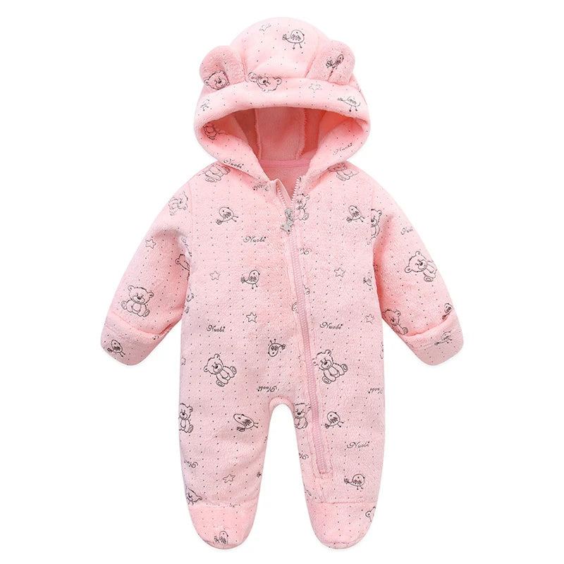 Neugeborenen Baby Kleidung Flanell Herbst Winter Baby Jungen Mädchen Strampler Cartoon Neugeborenen Body Weiche Warme Overall für Babys 0-12M.