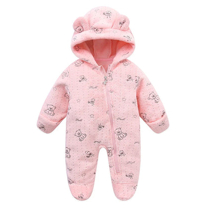 Neugeborenen Baby Kleidung Flanell Herbst Winter Baby Jungen Mädchen Strampler Cartoon Neugeborenen Body Weiche Warme Overall für Babys 0-12M.