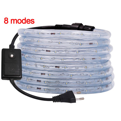 AC 220V Neon LED Strip Waterproof 360 Degree Round Neon Sign Light Blue Red White Outdoor Rainbow Tube Rope Light Party Decor.