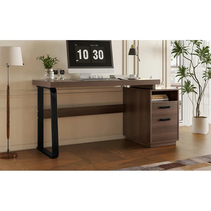 Moderner Schreibtisch mit integriertem MDF-Desktop, geräuschloser Schublade, ideal für Heimbüro und Arbeitszimmer, praktischer Arbeitsplatz