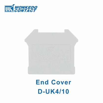 10 Stück UK 10N DIN-Schienenklemmenblock mit Schraubenzug, 10 mm Kabelstecker, mehrfarbig, Universaldraht, elektrischer Steckverbinder UK10N