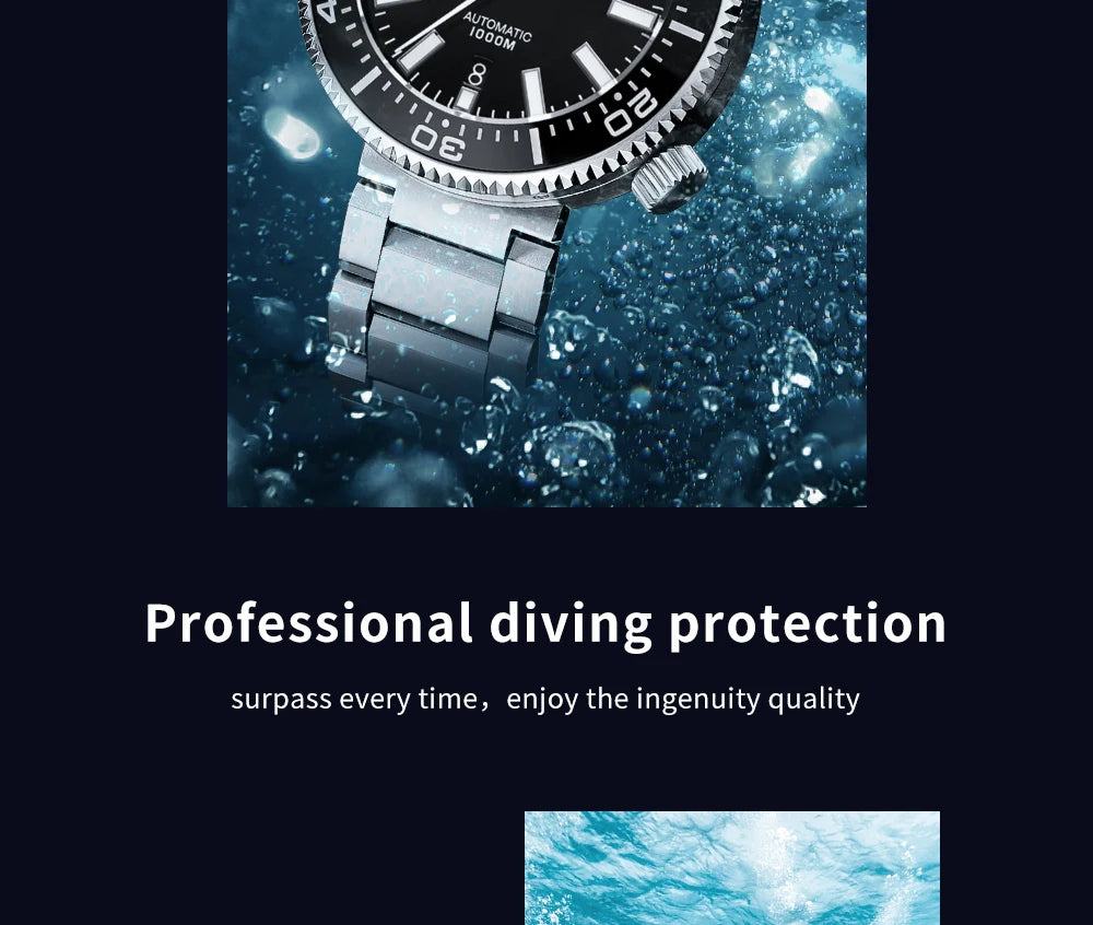 ADDIESDIVE Men's Diver's Watches 1000m Sapphire Glass Super Luminous Calendar NH35A Automatic Mechanical Wristwatch Luxury Watch.