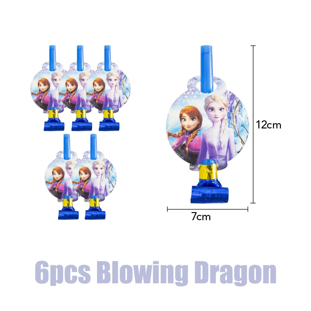 Disney gefroren Geburtstag Dekorationen Mädchen Papier Geschirr Teller Servietten Tassen Schnee königin Geburtstag Deko Hintergrund Luftballons Lieferungen.