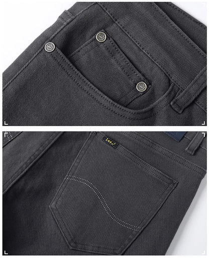 2024 herbst/Winter Neue männer Jeans Business Lose-Fit Gerade Bein Hohe Taille Baumwolle Casual Trendy hosen