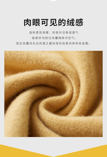 New Half Turtleneck Zipper Men's Pullover 100% Cashmere Sweater Solid Color Casual Versatile Wool Sweater Men's Clothing.