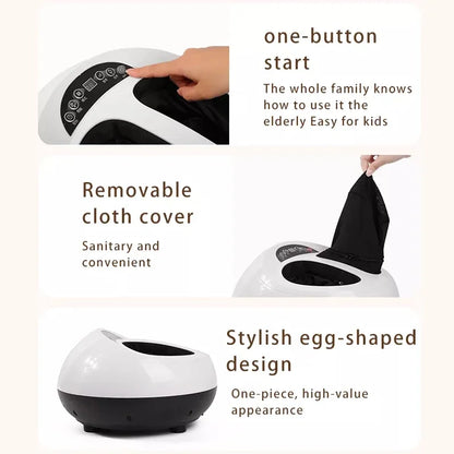 Electric Shiatsu Foot Massager Health Care Heating deep Kneading Scraping Vibration Air Compression Massage Therapy Anti-stress.