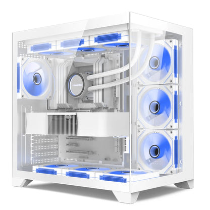 Power Train Dream PRO Seaview Room Chassis ATX Desktop MATX Glass Side Transparent 360 Water Cooled Game Console Computer Case.