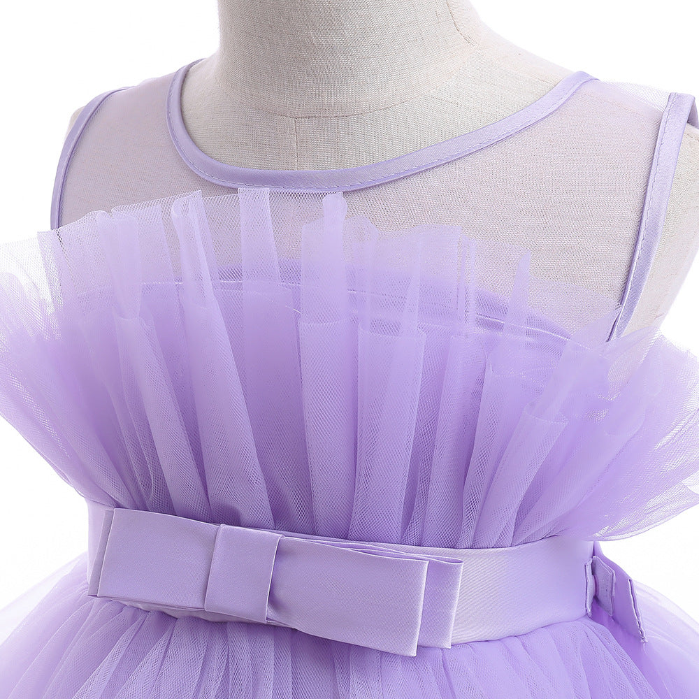 Formelle Abendkleider für Kinder, elegante Partykleider für Mädchen, Kleider mit abnehmbarem Prinzessinnenkleid