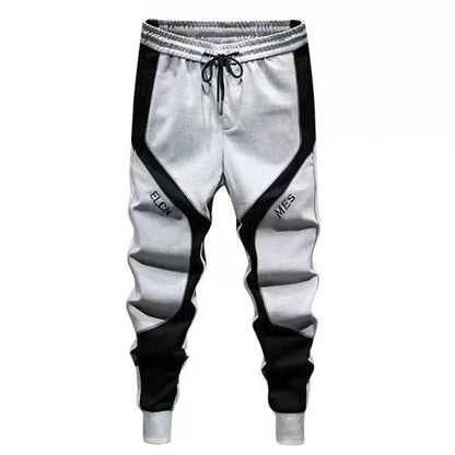 Lässige Herrenhose, koreanische trendige, locker sitzende Hose für dicke Leute, Herren-Jogginghose mit Gürtel und Spleißen.