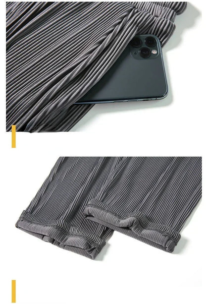 Summer Loose Ice Silk Pants Men's Drape 100KG Size Long Pants Fat Casual Sports Pants Wide Leg Straight Pants Tide Brand