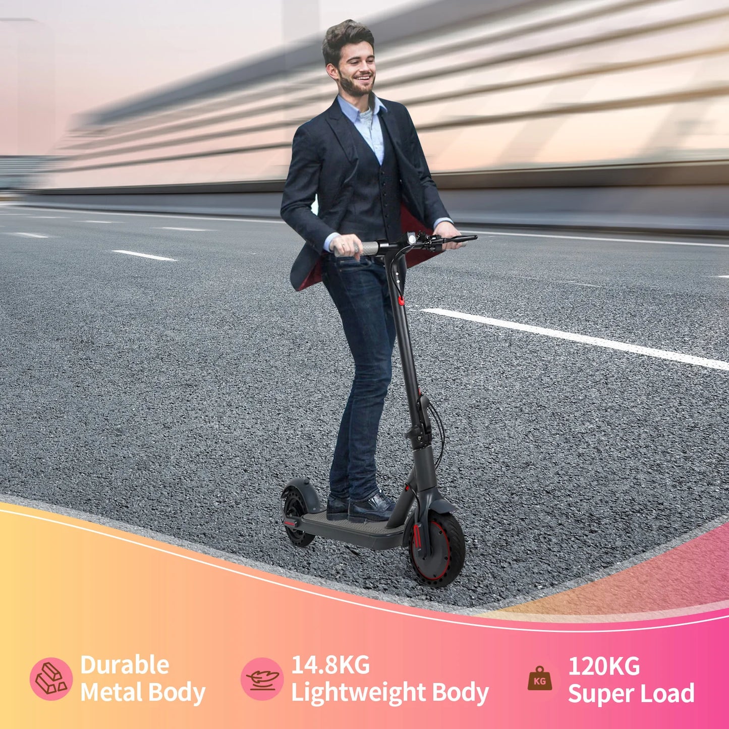 JUICEASE 350W Electric Scooter 350W Motor 36V 25KM Long Range 8.5Inch 31KM/H with Seat Storage Box Smart App Foldable Escooter.