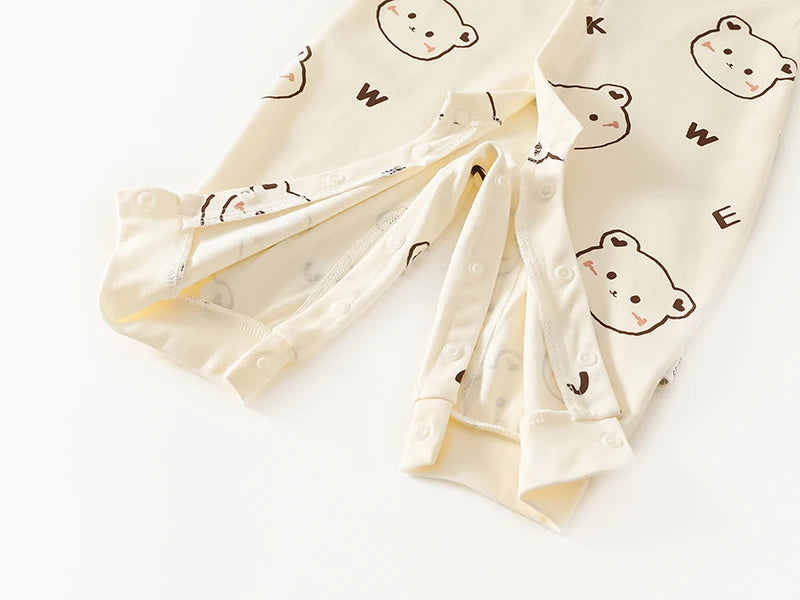 0-2Y Reine Baumwolle Langarm Neugeborenen Baby Strampler Haut-freundliche Einteilige Windel Overall Unterwäsche Infant Cartoon Homewear.