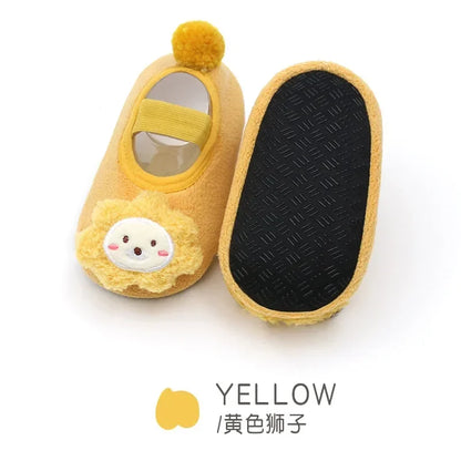 Lovely Infant Slippers Toddler Kids Boy Girl Knit Crib Shoes Warm Cute Cartoon Anti-slip Prewalker Newborn Slippers Baby Shoes