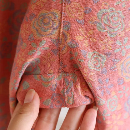 100% Cotton Crepe Homeclothes 2023 Autumn/Winter Women's Pajamas Suit Long-Sleeved Trousers 2-piece Yarn-Dyed Jacquard Pajamas