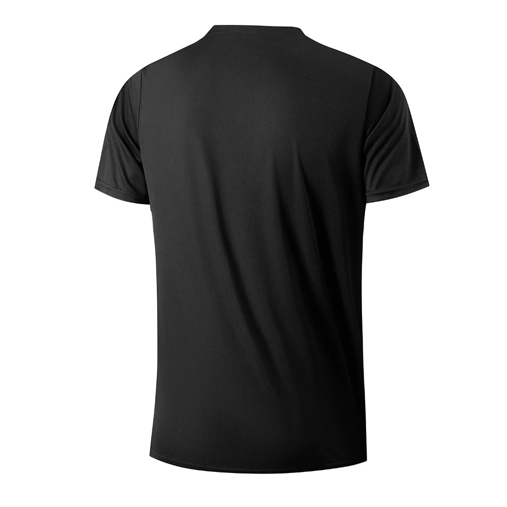 Summer Ice Silk Short Sleeve T-Shirt Men New Quick Dry Breathable Air Conditioning Outdoor Sun Protection Running Outer Wear.