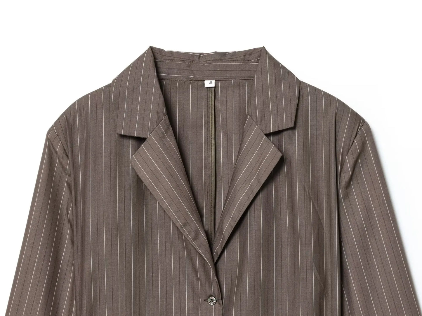 KONDALA Women Elegant Striped Blazer Suit Slim Button Blazer or Wide-leg Pants 2025 Spring Fall Fashion Mujer Commute Pants Set.