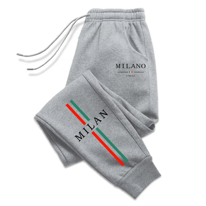 2025 Hot Sale Milan City Printed Jogger Pants High Quality Men's Autumn Winter Casual Sports Sweatpants Outdoor Running Wear.