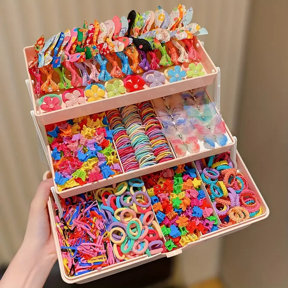 555 pieces/set, colorful butterfly hair clips for girls, stylish and sweet hairstyles, hair accessories..