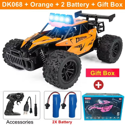 Remote Control Car RC Drift Racing 1:16 Vehicle Off Road Alloy 2.4G Radio High-Speed Trucks With LED Light Climbing Gift Kid Toy
