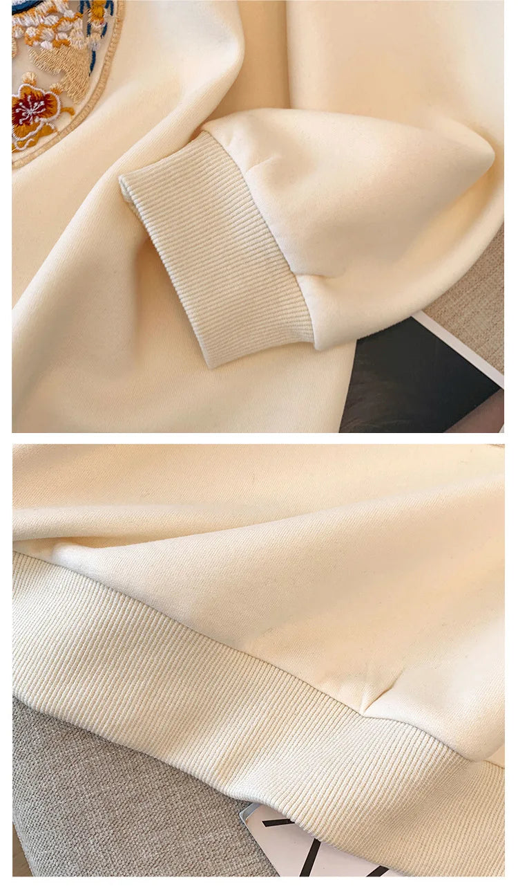 150kg Plus Size Damen büste Frühling Herbst lose neue chinesische Stil Sweatshirt lang ärmel ige geknöpfte Top 5xl 6xl 7xl 8xl 9xl.