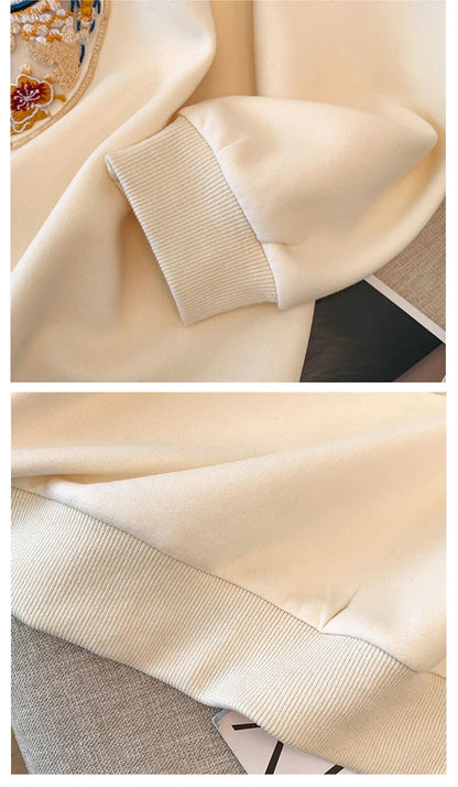 150kg Plus Size Damen büste Frühling Herbst lose neue chinesische Stil Sweatshirt lang ärmel ige geknöpfte Top 5xl 6xl 7xl 8xl 9xl.