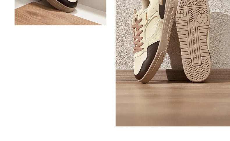 361 Degrees Men's Board Shoes Spring New Casual Versatile Thick Soled Leather Comfortable Trendy Durable Male Sneaker 672516615