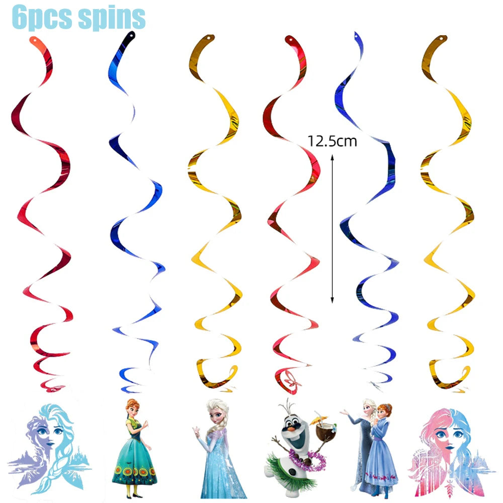 Disney gefroren Geburtstag Dekorationen Mädchen Papier Geschirr Teller Servietten Tassen Schnee königin Geburtstag Deko Hintergrund Luftballons Lieferungen.