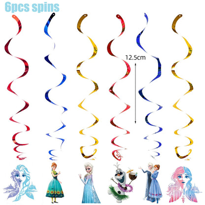 Disney gefroren Geburtstag Dekorationen Mädchen Papier Geschirr Teller Servietten Tassen Schnee königin Geburtstag Deko Hintergrund Luftballons Lieferungen.