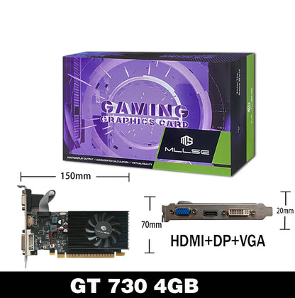 MLLSE GT 730 4GB GT 740 4GB Graphics Card GDDR3 128Bit DVI VGA PCI-E 3.0 Geforce GPU Gt 730 Gaming Video Card Placa De Video.