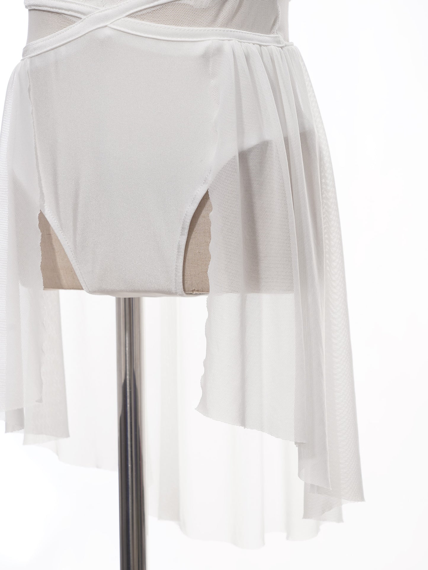 Mädchen Ballett Gymnastik Trikot lyrischen Tanz kleid ärmellose florale Spitze Tutu Tanz kleidung für Eiskunstlauf Bühnen performance