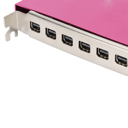 PC Graphics Card Graphics Card R7 350‑4G 6Mini DP GA Pink Six Screen Single Slot Graphics Card for Win System Graphics Card.