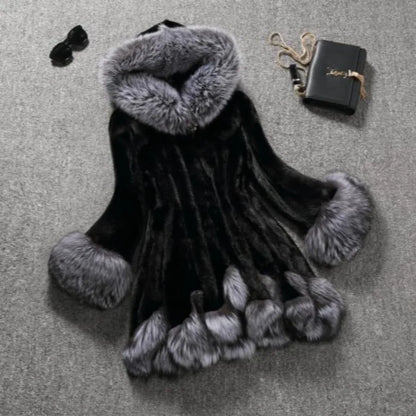 Mit kapuze Lose Faux Pelz Jacke Frauen Dicke Herbst Winter Koreanische Maxi Mantel Lange Warme Luxus Pelz Parkas Bontjas Pelzigen Oberbekleidung.