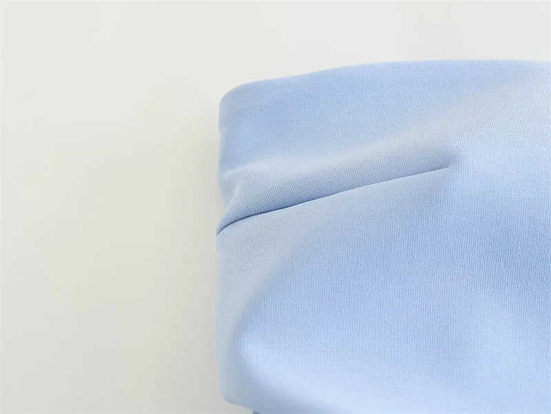 MUJER Off Schulter Mini Kleid Frau Blau Schwarz Weiß, Figurbetontes Kleid Frauen Backless Ärmellose Sommer Sexy Party Kurze Kleider.