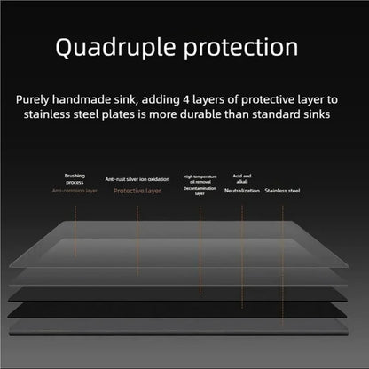 Stainless Steel Kitchen Sink Transversal Side Holes Large Size Single Slot Household Cafeteria Dish and Wash Vegetable Basin