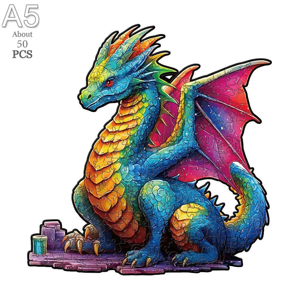 Giraffe Wooden Animal Puzzle Medium Difficulty Wood Jigsaws for Kids Adults Dragonfly Jigsaw Interesting Intelligent Toys