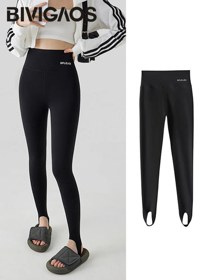 BIVIGAOS Skin-Touch Seamless Foot Pants Sharkskin Leggings Women Autumn New Fitness Sport Leggings Sexy Body Shape Shark Pants