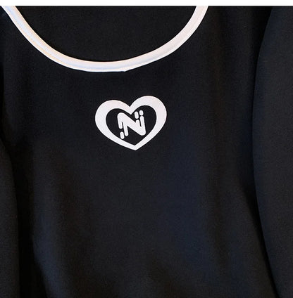 150kg plus size Damen büste Herbst Frühling lose einz eilige Hals Langarm Sweatshirt schwarz weiß 5xl 6xl 7xl 8xl 9xl.